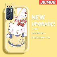 เคส JIUMOO สำหรับ OPPO Reno 6 5G Reno 6 Pro 5G 6Z Reno 5G เคสลายการ์ตูนกระโปง Hello Kitty Patten เคสมือถือลาย Monster สีสันสดใสนิ่มสำหรับเลนส์กันกระแทกแบบใสเคสมือถือเคสความคิดสร้างสรรค์โปร่งใสเรียบง่ายฝาครอบป้องกันซิลิโคน