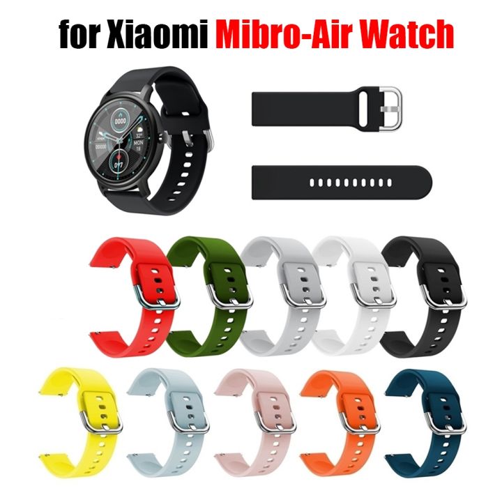 silicone-watchbands-for-xiaomi-mibro-air-smart-watch-straps-xaomi-xiomi-xiami-xioami-solid-color-silica-gel-bracelet-straps-band