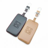 ✼∈ Soft Leather Car Key Cover Set for Renault Koleos Kadjar Megan 2016-2017 Remote Key Holder Protector Case