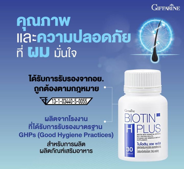 ไบโอติน-กิฟฟารีน-ไบโอตินกิฟฟารีน-biotin-อาหารเสริมผม-อาหารผม-ไบโอติน-แก้ผมร่วง