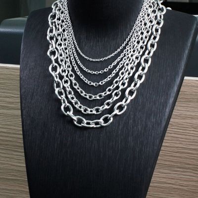 【CW】JHJT Cross O Chain Necklace for Men Women Hip Hop Stainless Steel Necklace Unisex Accessoires 2.5MM 3MM 4MM 6MM 8MM Wholesale