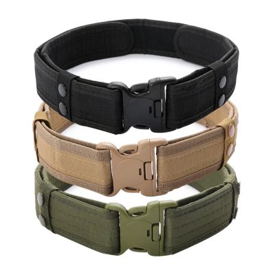 Men Army Style Combat Quick Release Tactical Belt Fashion Canvas Waistband Outdoor Sports Training Hunting Hiking Durable Belts Adhesives Tape