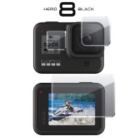 กระจกนิรภัยป้องกันหน้าจอที่ครอบคลุมกรณีสำหรับ Gopro ฮีโร่8สีดำเลนส์คุ้มครองฟิล์มป้องกัน Gopro8ไปโปรอุปกรณ์เสริม