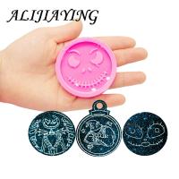 Glossy Jack Clown Silicone Keychain Mould  Halloween Skull Epoxy Molds Resin DIY Badge Reel  Fondant Chocolate Cake Mold DY0464 Bread  Cake Cookie Acc