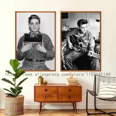 Elvis Presley นักร้องตกแต่งโปสเตอร์ศิลปะผนังส่วนบุคคลของขวัญครอบครัวสมัยใหม่ห้องนอนตกแต่งผ้าใบ Posters
