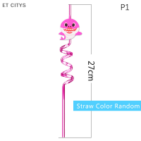 ET CITYS หลอดดูดสำหรับเด็กรูปฉลามใช้สำหรับปาร์ตี้วันเกิดของเด็กผู้ชายเด็กผู้หญิงของตกแต่งงานปาร์ตี้รูปตัวการ์ตูนสีสันสดใสของใช้บนโต๊ะอาหาร