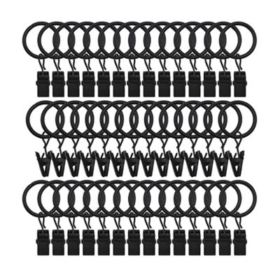 42 Pack Drapery Curtain Clip Rings,Drapes Rings 1 in Interior Diameter, Curtain Hangers Clips Decorative Drapery