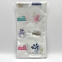 Tokyo Disneyland Handkerchief ผ้าเช็ดหน้า โตเกียวดิสนีย์ มิกกี้ Cotton 100% Japan Walt Disney Production ของสะสมดิสนีย์