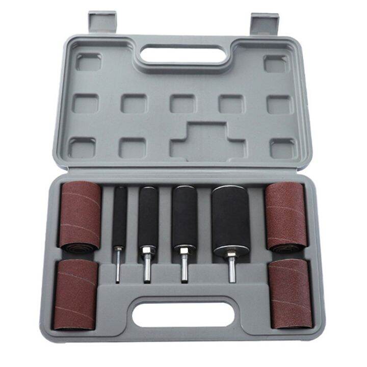 Drum Sander Kit Sanding Belt Sandpaper with Spindle Case for Drill