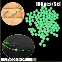 UEVOQB SHOP 100pc/bag 4/5/6/8mm ทะเล พลาสติก สต็อปเปอร์ ไฟส่องสว่าง ลูกบอลเรืองแสง ลูกปัดลอยตกปลา