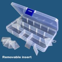 【hot】☼  15 Grids Transparent Plastic Storage Organizer Compartment Adjustable Jewelry Rectangle