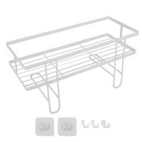 Bathroom Shelf Above Toilet Water Tank Reusable Duty Kitchen Bathroom Toliet Shelf Iron Storage Rack Hook Organizer