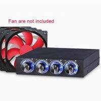 3.5inch PC HDD 4 Channel Speed Fan Controller with BlueRed LED Controller Front Panel For Computer Fans 95AD