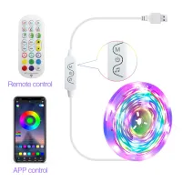 5M-10M LED Light Strips Bluetooth Remote Controller RGB 5050 Decoration BackLight Lamp Luminous String Night Light for Bedroom