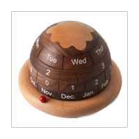1Set Wooden Desktop Calendar Decor Block Calendar for Desk Perpetual Desk Calendar Planet