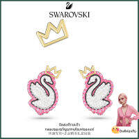 ?Swarovski?ชุดหงส์ป๊อป (3) ต่างหูเพชรสีชมพู, S925 ต่างหูแฟชั่นสตรีเงินสเตอร์ลิง, ของขวัญวันเกิดวันวาเลนไทน์