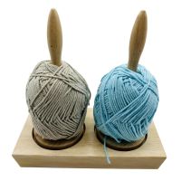 ✤℡¤ Handmade Solid Wood Yarn Ball Holder Durable Presents Wool String Dispenser for Knitting Lovers Beginners Wife Crochet Accessory