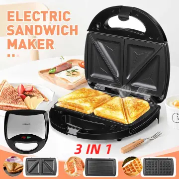 3 In-1 Electric Waffle Maker Grill Sandwich Cake Waffle Machine