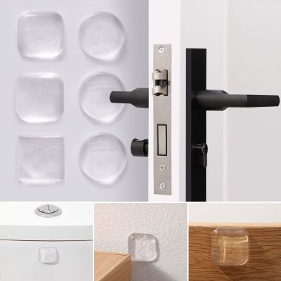 Silicone Stopper Door Mute Stickers Deurstopper Protection Porte Pad Silicon Rubber Hardware Bumper Wall Mat Silencer Crash Pad Decorative Door Stops