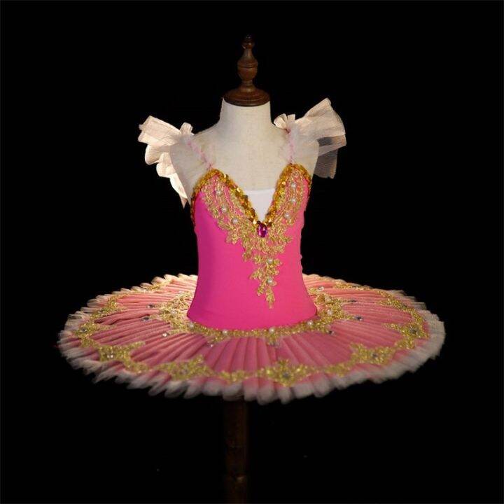 professional-ballet-tutu-dress-girl-dance-costume-child-performance-ballerinas-pancake-tutu-kids-child-carnival-jazz-dance-dress