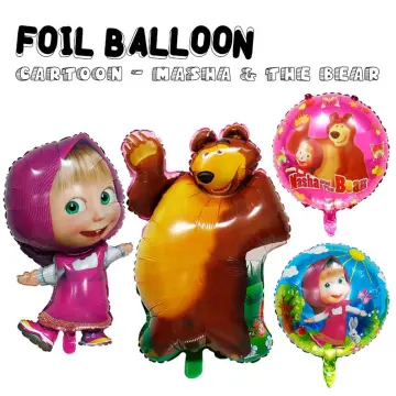 Masha and Bear Balloons Cartoon Theme Big Size Balloon Kids Cute