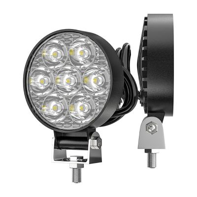 สปอตไลต์ไฟ LED แบบสว่างไฟรถทำงาน21W 2ชิ้นสำหรับรถยนต์/มอเตอร์ไซค์/รถ SUV/รถบรรทุก