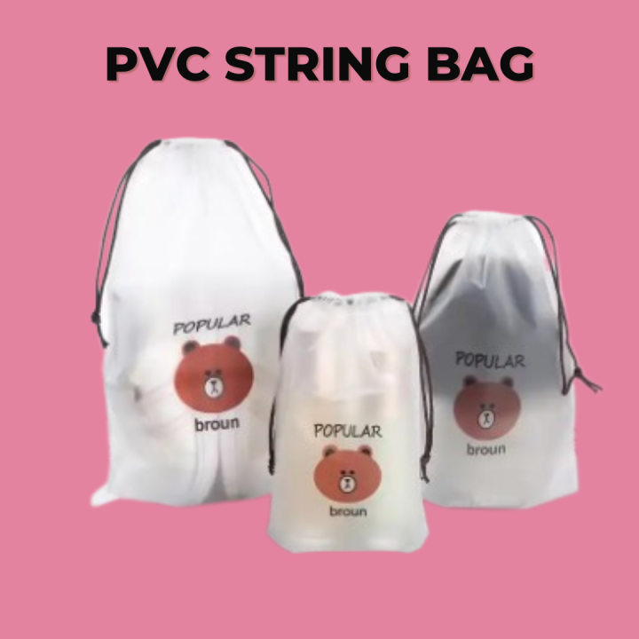PVC Drawstring Bag Waterproof Bag Lazada PH