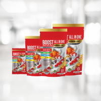 BOOST All In One Bloodworm &amp; Honey For All Fish GROWTH &amp; COLOR FORMULA - อาหารปลาสำหรับปลาสวยงาม ช่วยเร่งสี เร่งโต ด้วยคุณค่าจากหนอนแดง(เม็ดจิ๋ว ขนาด 1มิล)