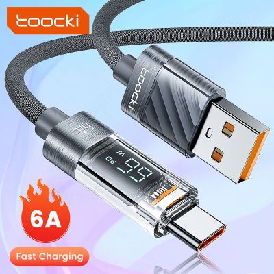 Toocki 6A USB Type C Cable For Huawei Mate 40 Pro 66W Fast Charing Charger USB A to USB C Wire For Xiaomi 13 Oneplus Realme Oppo Wall Chargers