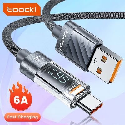 Toocki 6A USB Type C Cable For Huawei Mate 40 Pro 66W Fast Charing Charger USB A to USB C Wire For Xiaomi 13 Oneplus Realme Oppo Docks hargers Docks C