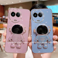 เคสโทรศัพท์ Realme11 4G 5G Phone Case เคส Realme C53 C51 NFC แฟชั่นนักบินอวกาศที่วางโทรศัพท์ล่องหน Realme เคสเคลือบอิเล็คโทรเพลท11 4G 5G NFC ปกอ่อน2023