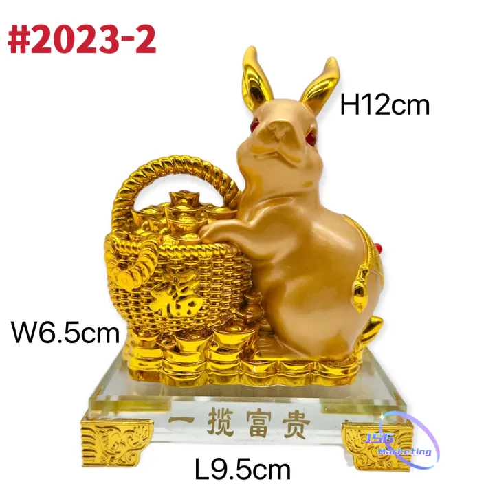 2023 Year of the Water Rabbit Statue Feng Shui Home Office Table Top