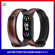 Dây Đeo Phong Cách Mới Cho Mi Band 6 5 4 3 Dây Đeo Bằng Da Thật Cho Xiaomi