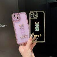 {Chaoke digital branch} เคสโทรศัพท์มือถือหมีรุนแรงสามมิติแบบง่ายๆสำหรับ Iphone 13 12pro 11Promax Xs Xsmax 7Plus 8Plus ป้องกันการตก