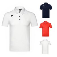 DESCENTE Summer Golf Golf Mens Jersey Sports Quick-Drying Breathable Short-Sleeved T-Shirt Mens Casual Top POLO Shirt