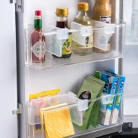 【CC】 4pcs Refrigerator Storage Partition Board Retractable Plastic Divider Splint Bottle Can Shelf Organizer