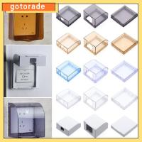 GOTORADE 1Pcs ห้องน้ำ กล่องกันน้ำกระเซ็น กาวในตัว ฝาครอบป้องกันสวิตช์ ฝาครอบปลั๊กไฟฟ้า เต้ารับป้องกัน กล่องกันน้ำเต้ารับติดผนัง