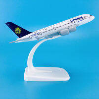 ABaza ขายร้อนสังกะสี Ally วัสดุ1:500 14ซม. เครื่องบินรุ่น Aircrafts Airbus A380 Lufthansa เครื่องบิน ModelM