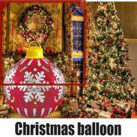 SHIWEI732880294 23.6 Inch ใหม่ ยักษ์ ตกแต่งสวน เป่าลม Christmas Inflatable Ball บอลลูนตกแต่ง PVC