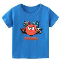 Cotton Boys T-Shirts Gift Game Shop Red Ball 4 Cartoon Print Tshirts Fashion Casual Baby Tshirts Short Sleeve Hip Hop Tops