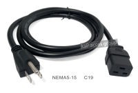 สายไฟ POWER CORD IEC 320 NEMA5-15 to C19 (3x1.5sq.mm) UPS เครื่องสำรองไฟ ยาว 1.8 / 3เมตร