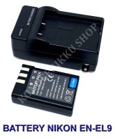 (Saving Set 1+1) EN-EL9  ENEL9  EN-EL9a  ENEL9a  EN-EL9e  ENEL9e แบตเตอรี่และแท่นชาร์จสำหรับกล้องนิคอน Battery and Charger For Nikon D40,D60,D40X,D3000,D5000,MH-23 BY KONDEEKIKKU SHOP