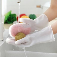 Găng tay cao su bề mặt bàn chải mềm rửa bát rau củ cọ rửa nhà cửa mã 70040 thumbnail