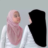 【YF】 2pcs/set Kids Jersey Hijab Scarf With Stretchy Modal Cotton Turban Cap Girls Head Wraps Headscarf Scarves(1 cap 1 hijab)