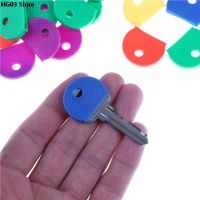 1/10pcs Colors Hollow Color Rubber Soft Keys Locks Cap Covers Keyring Elastic Round Silicone