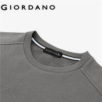 Giordanoผู้ชาย คอมโพสิต โพลาร์ ฟลีซ โบน-ครอสเสื้อกันหนาวคอกลมหลวมคอกลม Free Shipping 01022855TH