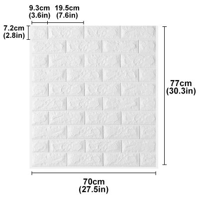 12ชิ้นกาวตนเองโฟมวอลล์เปเปอร์กันน้ำ3D อิฐผนังแผงห้องนั่งเล่นอิฐสติกเกอร์ห้องนอนเด็กอิฐเอกสารตกแต่งบ้าน