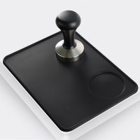 Food Grade Silicone Rubber Espresso Mat 8 Inch X 6 Inch(20cm X 15cm )  Coffee Tamper Mat  Black Electrical Connectors