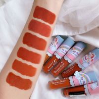 ลิปยูนิครอน สีโทนส้มอิฐ แดงตุ่น? Lip kiss beauty Unicorn color long lasting lip gloss