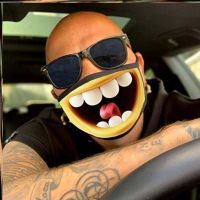 ☜℗ Laughing mask funny face three-dimensional big mouth laughing teeth tide creative personality smiling props